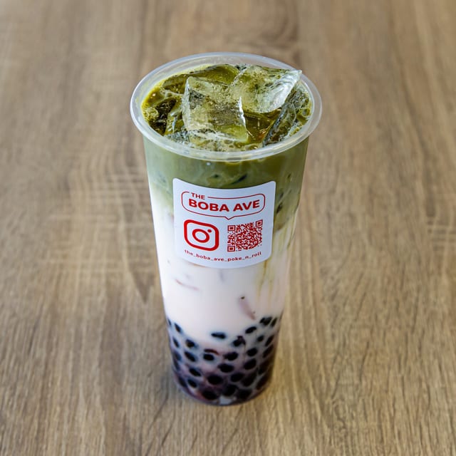 Rose Matcha Milk Tea.