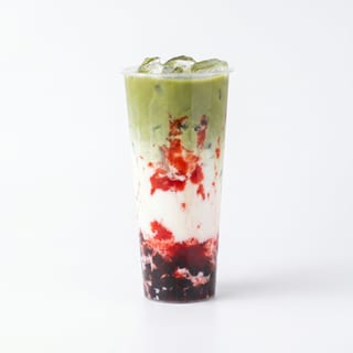 Strawberry Matcha Milk Tea