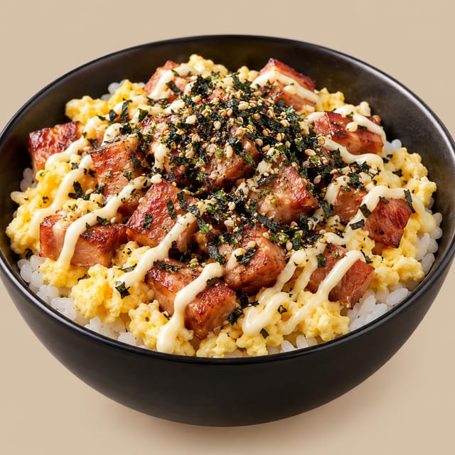 Spam Mayo Rice Bowl.